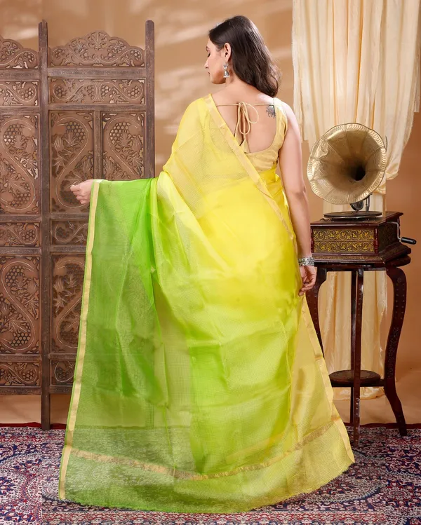 Green_&_Yellow_Lehar_Pure_Cotton_Silk_Saree