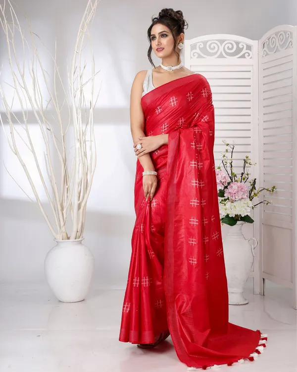 Red_Nakashi_Thaath_Crimson_Pure_Cotton_Silk_Saree