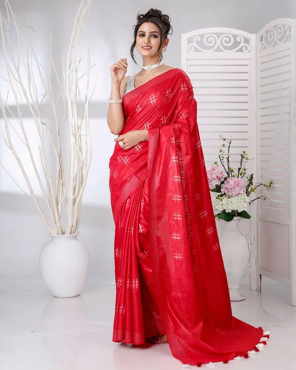 Red_Nakashi_Thaath_Crimson_Pure_Cotton_Silk_Saree
