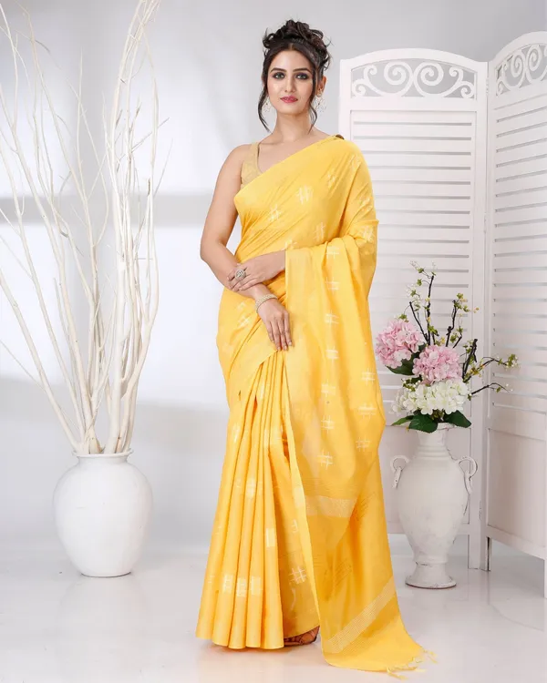 YellowNakashi_Thaath_Golden_Pure_Cotton_Silk_Saree