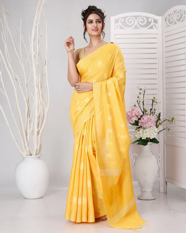 YellowNakashi_Thaath_Golden_Pure_Cotton_Silk_Saree