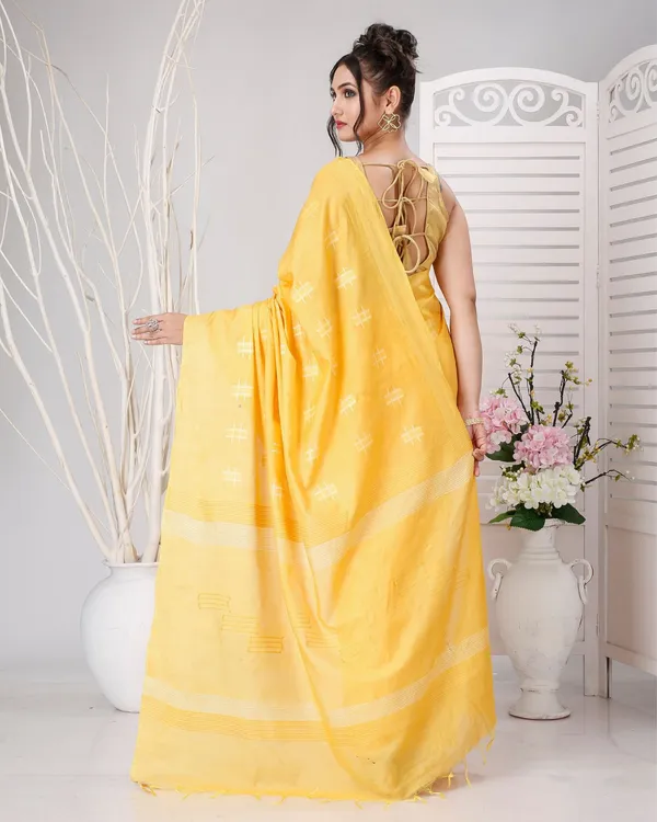 YellowNakashi_Thaath_Golden_Pure_Cotton_Silk_Saree