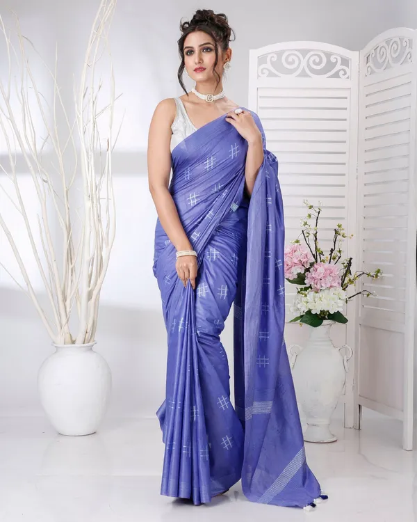 Lavendar_Blue_Nakashi_Thaath_Pure_Cotton_Silk_Saree