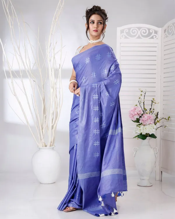 Lavendar_Blue_Nakashi_Thaath_Pure_Cotton_Silk_Saree