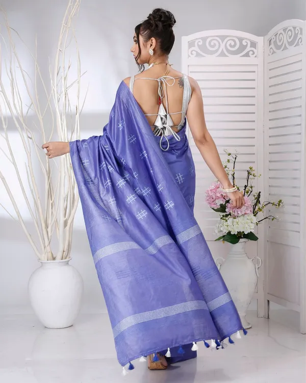 Lavendar_Blue_Nakashi_Thaath_Pure_Cotton_Silk_Saree