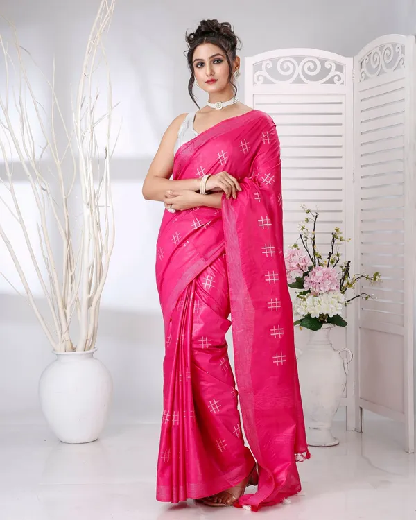 Pink_Nakashi_Thaath_Magenta_Pure_Cotton_Silk_Saree