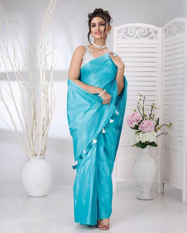 Sky_Blue_Nakashi_Thaath_Pure_Cotton_Silk_Saree