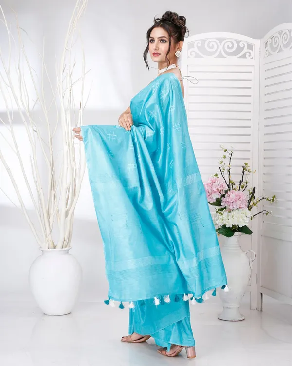 Sky_Blue_Nakashi_Thaath_Pure_Cotton_Silk_Saree