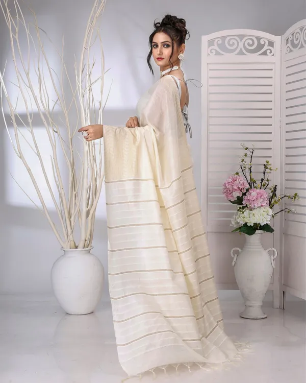Nakashi_Thath_Silkmark_Chanderi_Off_White_Saree