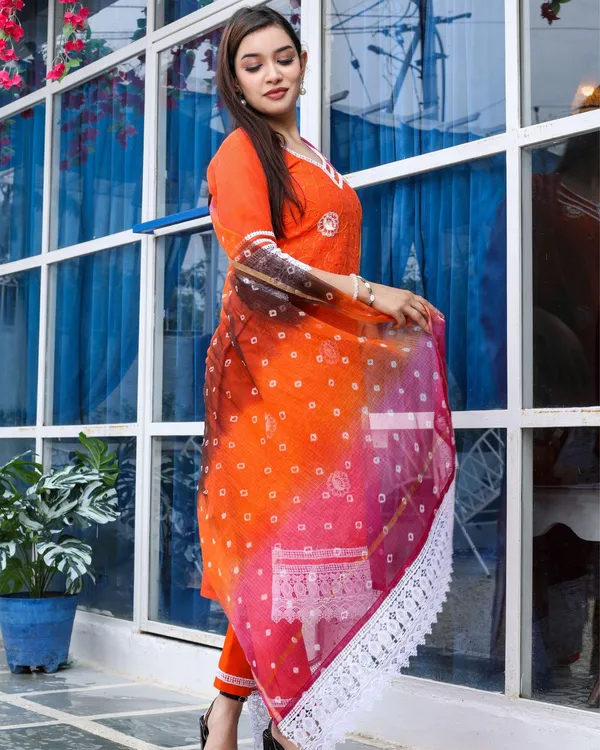 Nakhrewali_Orange_Embroidered_Suit