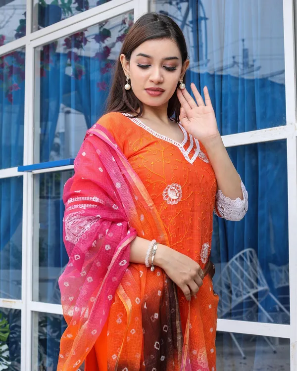 Nakhrewali_Orange_Embroidered_Suit