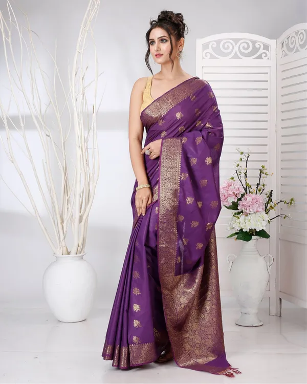 Rajsi_Thaath_Banarasi_Silk_Purple_Saree