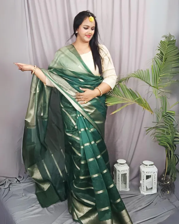 Rajsi_Thaath_Green_Banarasi_Saree