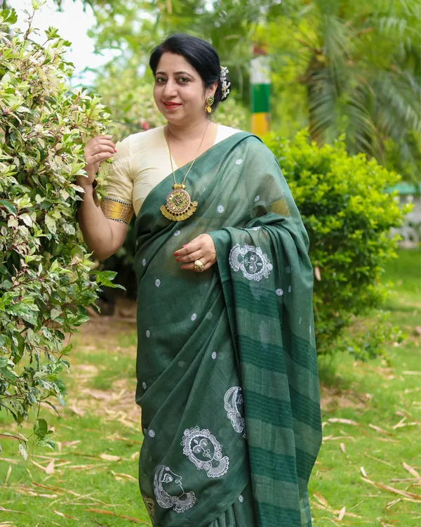 Roop_Green_Embroidery_Saree