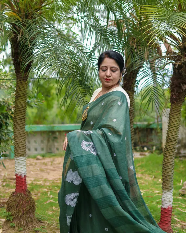 Roop_Green_Embroidery_Saree