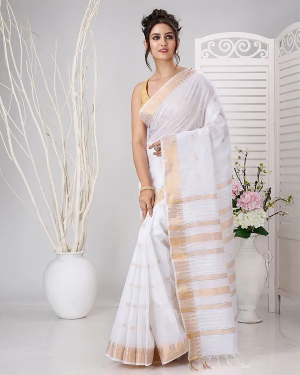 Sheen_Shimmer_Off_White_Kota_Silk_Saree