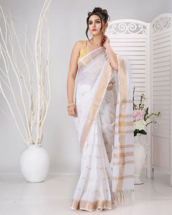 Sheen_Shimmer_Off_White_Kota_Silk_Saree