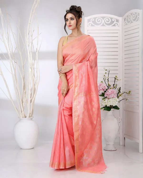 Sheen_Shimmer_Rose_Pink_Banarasi_Silk_Saree