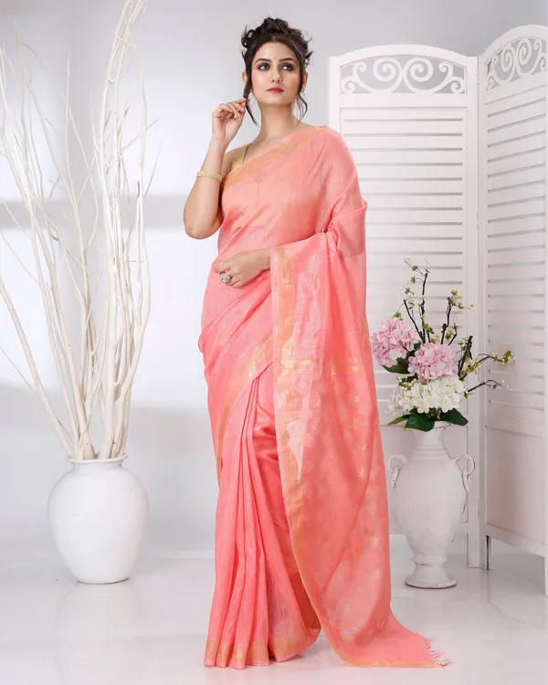 Sheen_Shimmer_Rose_Pink_Banarasi_Silk_Saree
