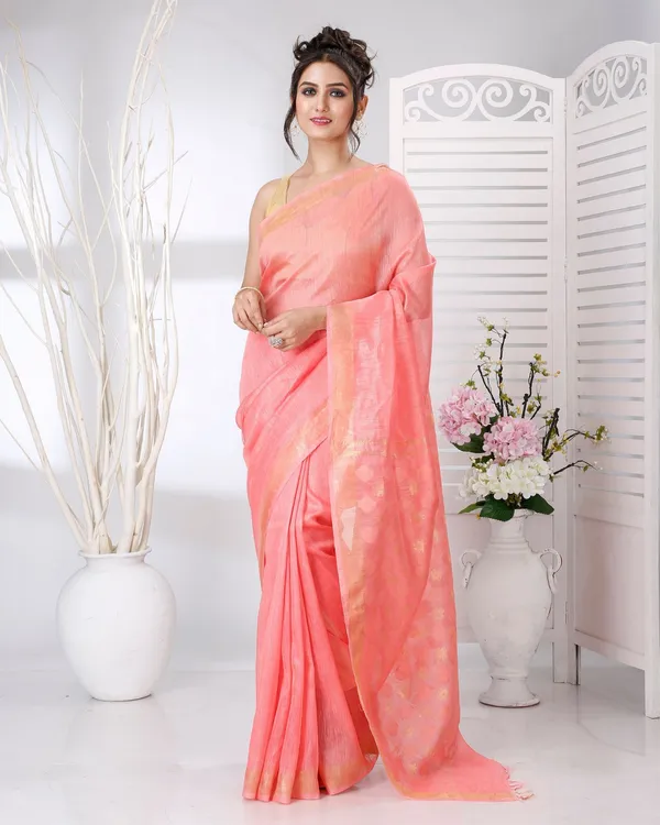 Sheen_Shimmer_Rose_Pink_Banarasi_Silk_Saree