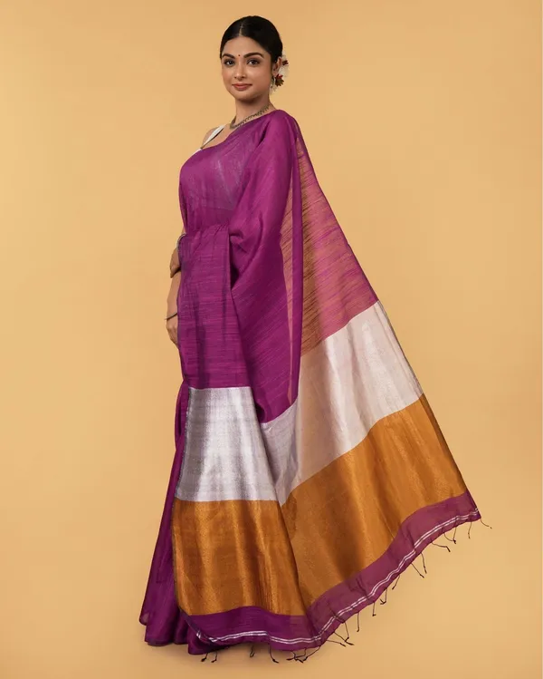 Swarna_Ras_Purple_Linen_Silk_Saree
