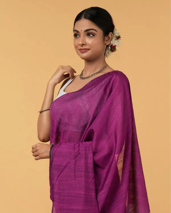 Swarna_Ras_Purple_Linen_Silk_Saree