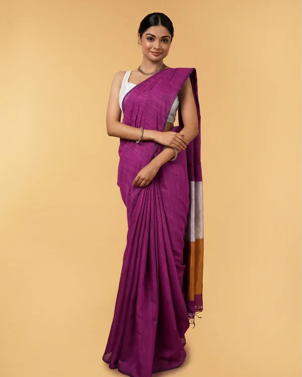 Swarna_Ras_Purple_Linen_Silk_Saree