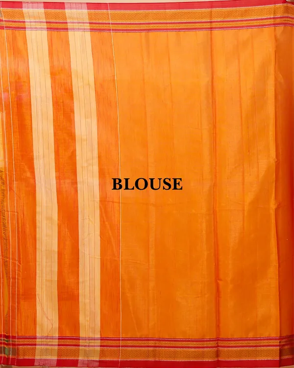 Bright_Orange_Vintage_Elegance_Silk_Pure_Cotton_Saree