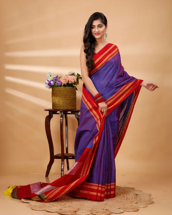Bright_Purple_Vintage_Elegance_Silk_Pure_Cotton_Saree
