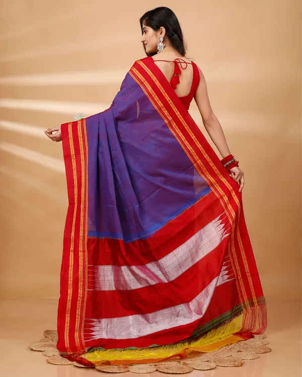 Bright_Purple_Vintage_Elegance_Silk_Pure_Cotton_Saree