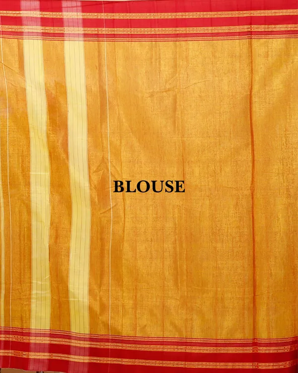 Vintage_Elegance_Mustard_Silk_Pure_Cotton_Saree