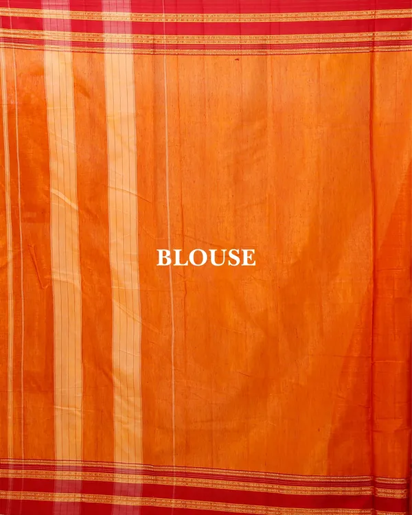 Orange_&_Red_Vintage_Elegance_Silk_Pure_Cotton_Saree