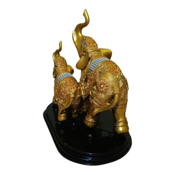 Golden_The_Spiritual_Living_Fengshui_Trunk_Up_Elephant_Couple_Statue_For_Good_Luck_Home_Decor_Showpiece_Figurine_Wildlife_Animal_Statue_Polyresin