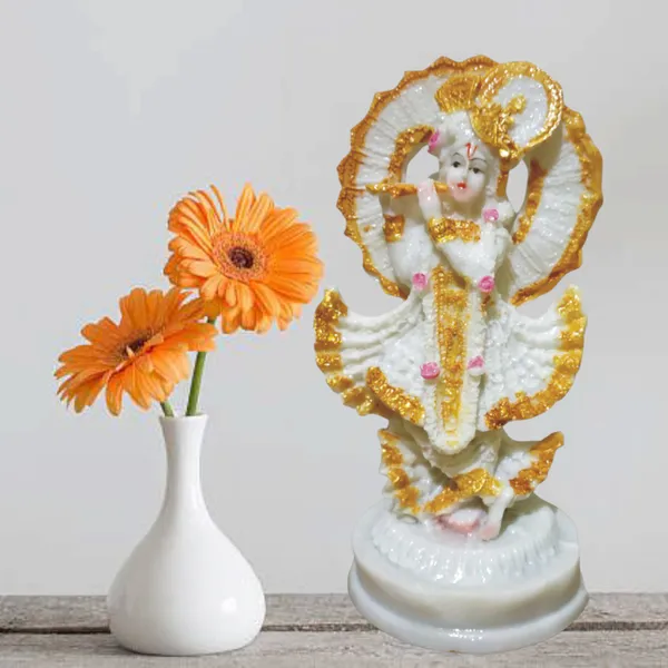 White_Krishna_Kanha_Makhan_Chor_Murti_Idol_Statue_Polyresin