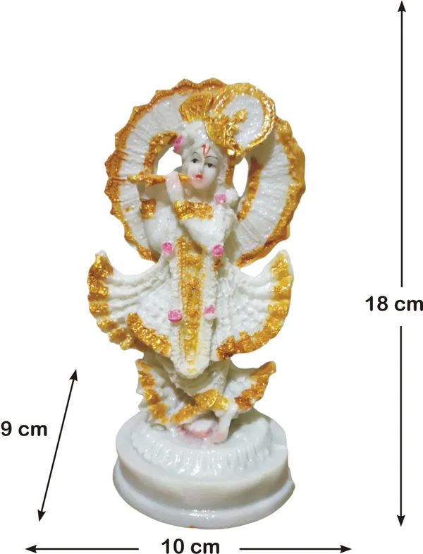 White_Krishna_Kanha_Makhan_Chor_Murti_Idol_Statue_Polyresin