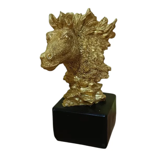 Golden_Resin_Portable_Lightweight_Handmade_Painted_Horse_Statue