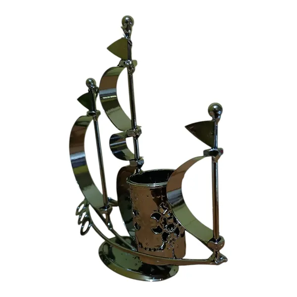 Metal_Boat_Showpiece_Pen_stand_Holder_Coin_box_Gift_Item_Metal_Pack_of_1