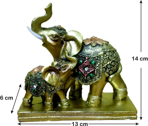 Multicolor_The_Spiritual_Living_Fengshui_Trunk_Up_Elephant_Couple_Statue_For_Good_Luck_Home_Decor_Showpiece_Figurine_Wildlife_Animal_Statue_Polyresin