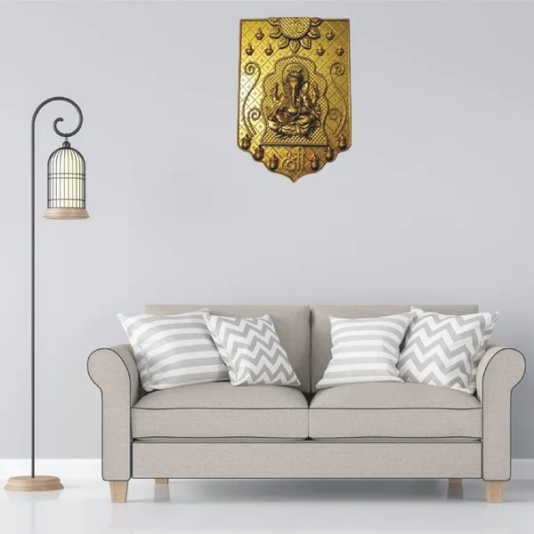 Golden_Ganesha_Ganpati_Wall_Hanging_Art_Sculpture_Decor_Home_Office_Decor_Fiber_Pack_Of_1