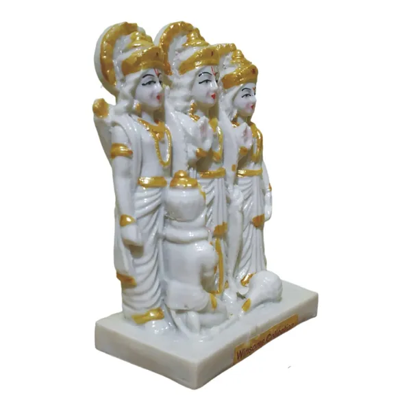 White_Ram_Darbar_Sita_Laxman_Hanuman_Idol_Murti_Statue_For_Worship_Resin