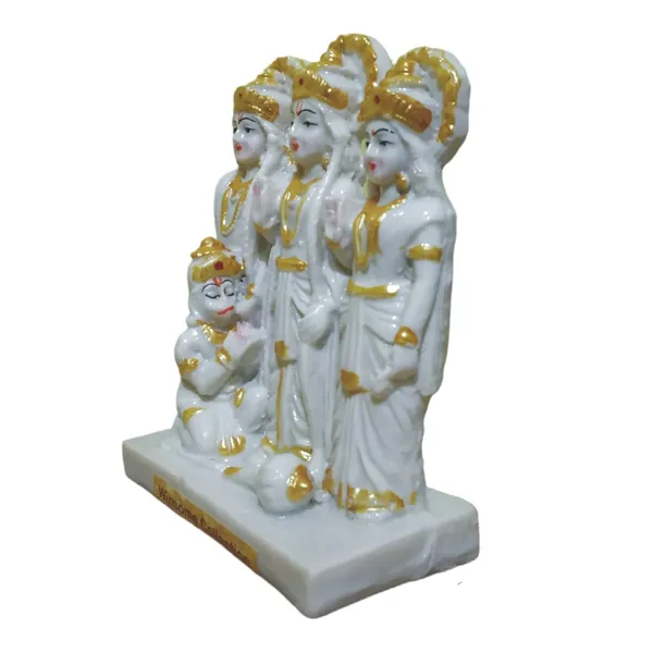 White_Ram_Darbar_Sita_Laxman_Hanuman_Idol_Murti_Statue_For_Worship_Resin