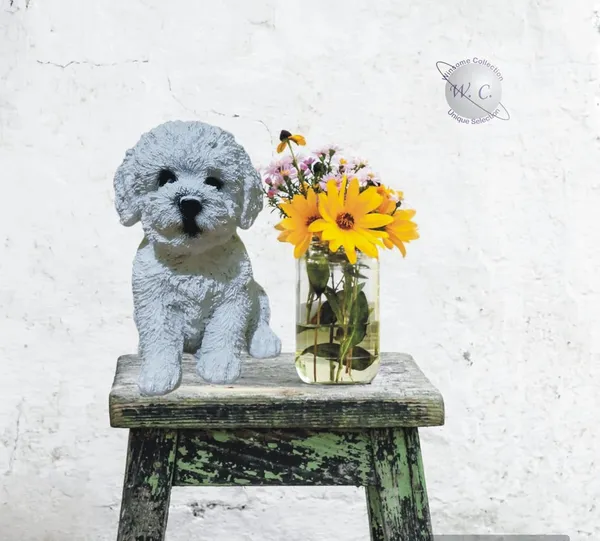 White_Dog_Statue_Decorative_Showpiece_Animal_Figurine_Home_Room_Office_Decor
