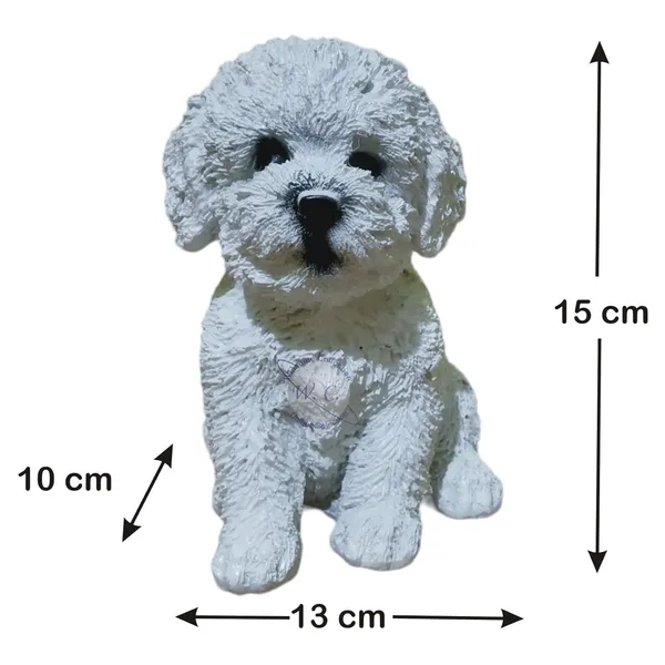 White_Dog_Statue_Decorative_Showpiece_Animal_Figurine_Home_Room_Office_Decor