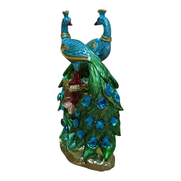Multicolor_Marble_Handmade_Painted_Peacock_Statue