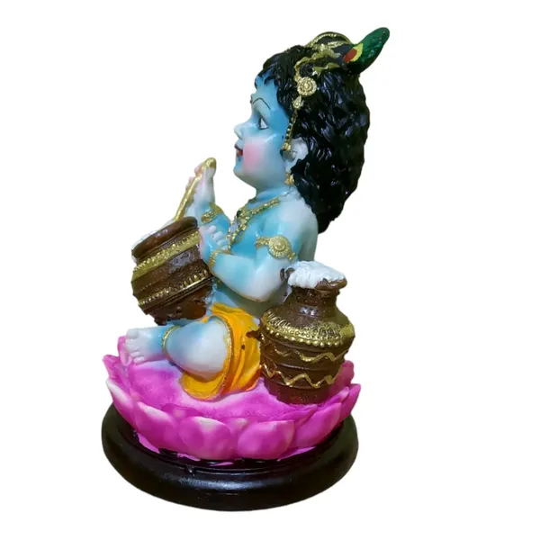 Multicolor_Krishna_Kanha_Makhan_Chor_Murti_Idol_Statue_Resin
