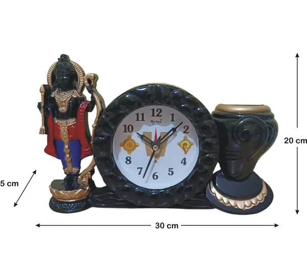 Multicolor_Ram_Lala_Idol_Murti_Statue_With_Table_Clock_Pen_Stand_Holder_Decorative_Showpiece_Plastic