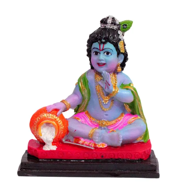 Multicolor_Krishna_Kanha_Makhan_Chor_Murti_Idol_Statue_Marble_Dust
