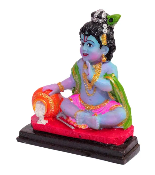Multicolor_Krishna_Kanha_Makhan_Chor_Murti_Idol_Statue_Marble_Dust