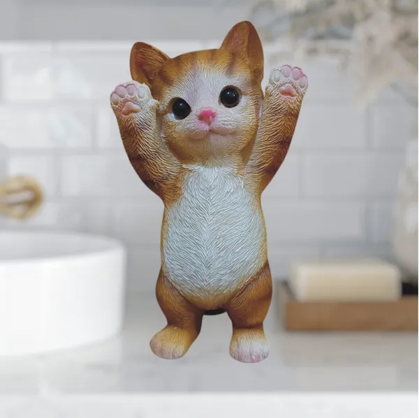 Multicolor_Resin_Handmade_Painted_Cat_Statue