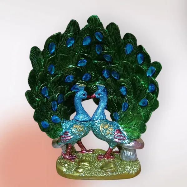 Multicolor_Marble_Handmade_Painted_Peacock_Statue